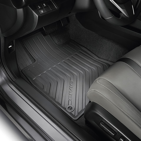 2016-2021 Civic 4dr/5dr Black All Season Floor Mats